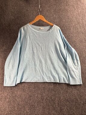 Eileen Fisher 100% linen Light Blue Women's Crewneck Sweater